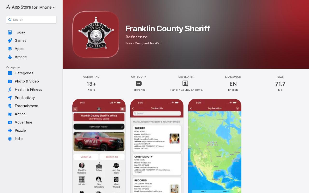 Franklin County arrest search official sheriff app features
