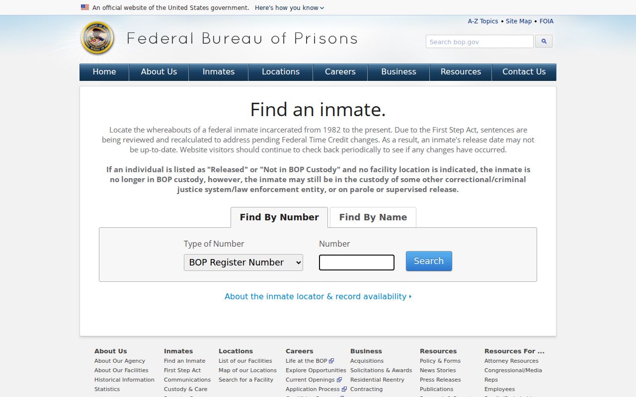 Mount Vernon criminal records federal inmate locator