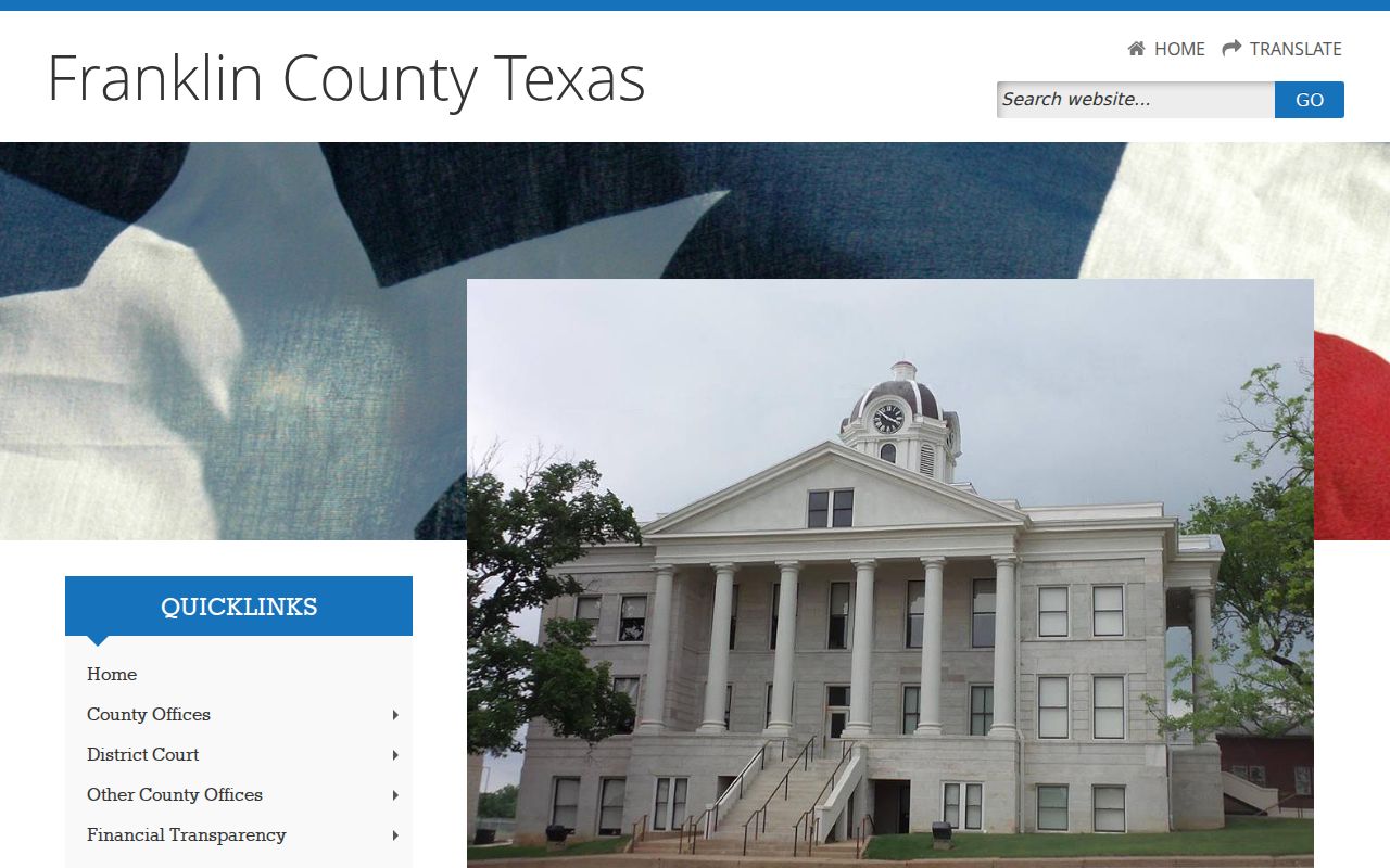 Franklin County criminal records courthouse and access notices