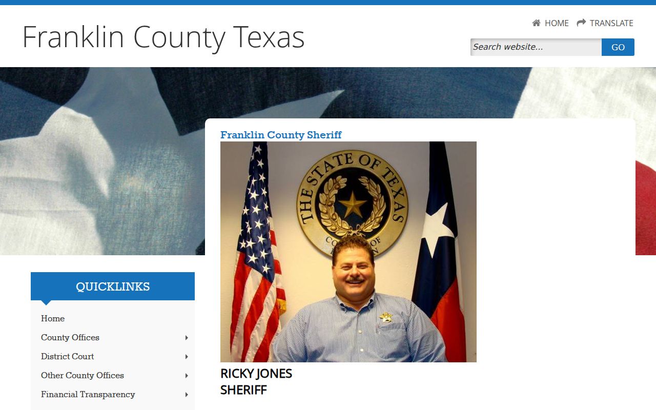 Franklin County criminal records sheriff office contact page